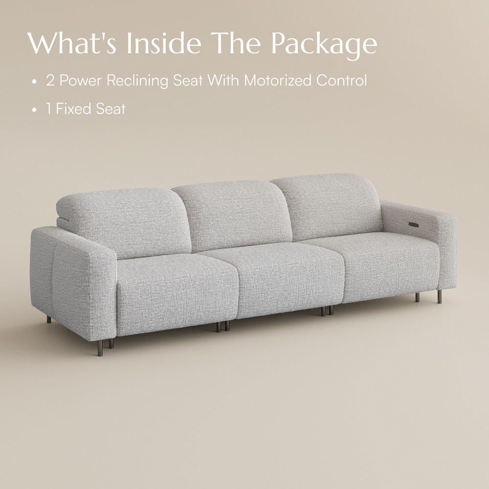 Modern Light Gray Chenille Fabric Smart Furniture
