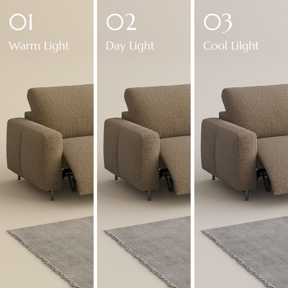 Khaki Chenille Fabric Smart Furniture
