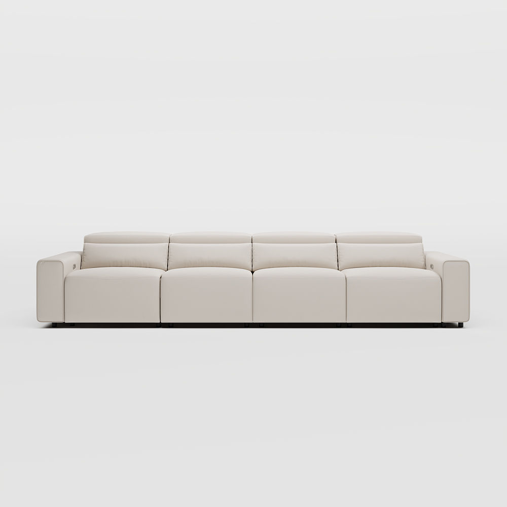 Beige Eco-friendly Microfiber Leather Smart Furniture