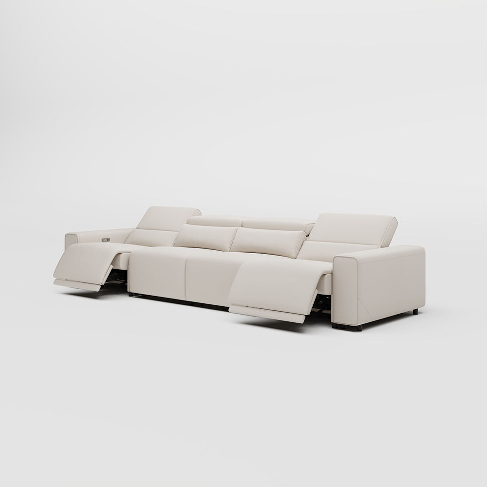 Beige Eco-friendly Microfiber Leather Smart Furniture