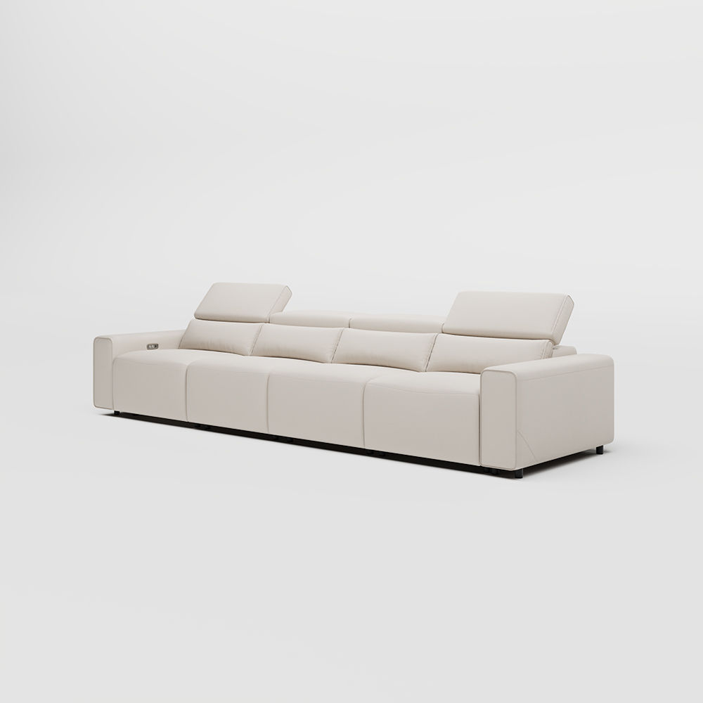 Beige Eco-friendly Microfiber Leather Smart Furniture