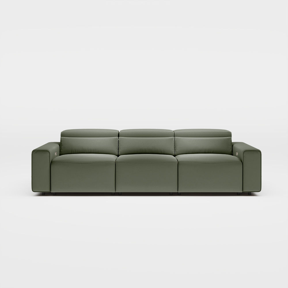 Dark Green Eco-friendly Microfiber Leather Smart Furniture