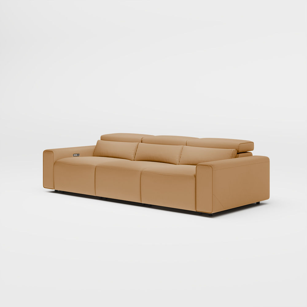 Extendable Khaki Eco-friendly Microfiber Leather Smart Furniture