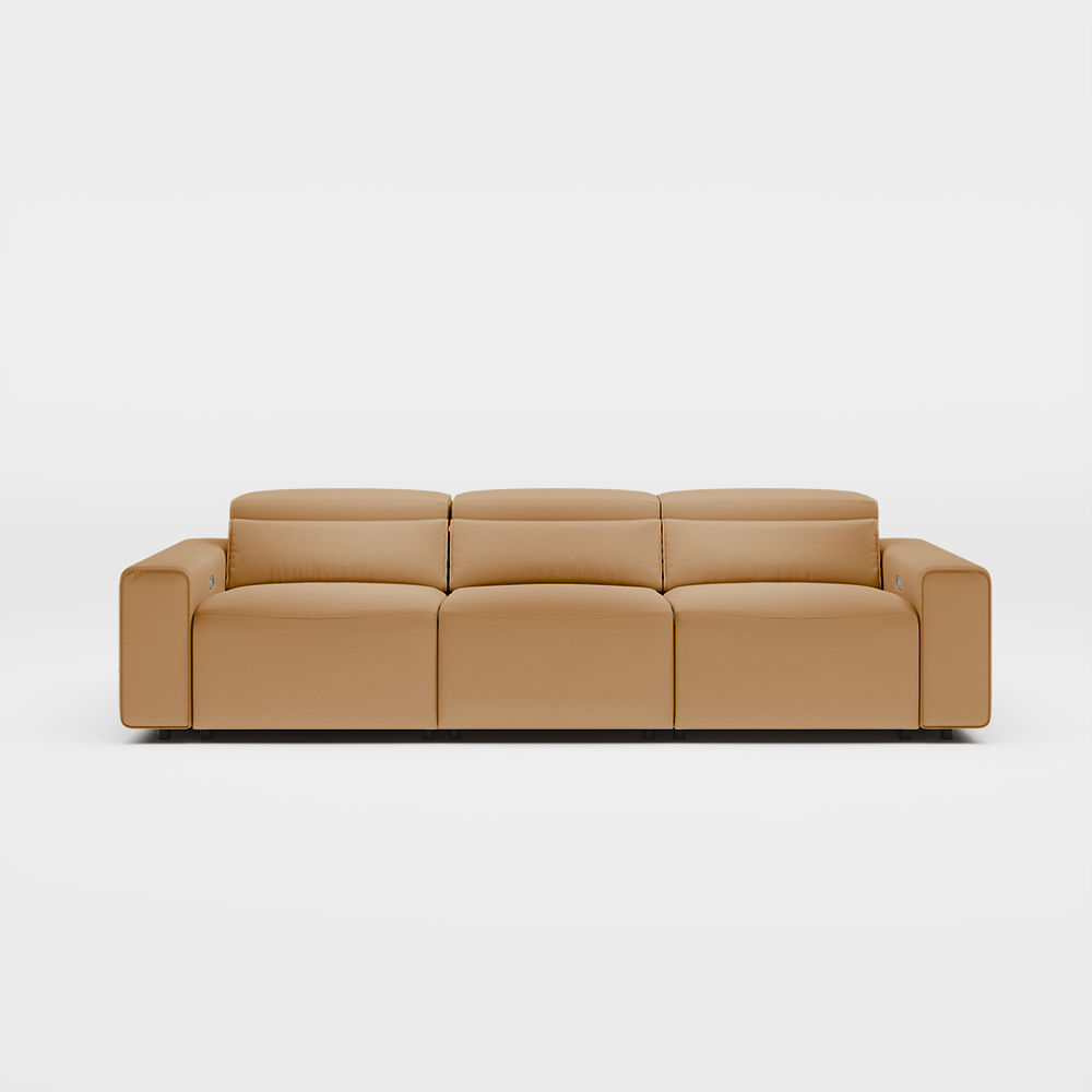 Rectangular Khaki Eco-friendly Microfiber Leather Smart Furniture