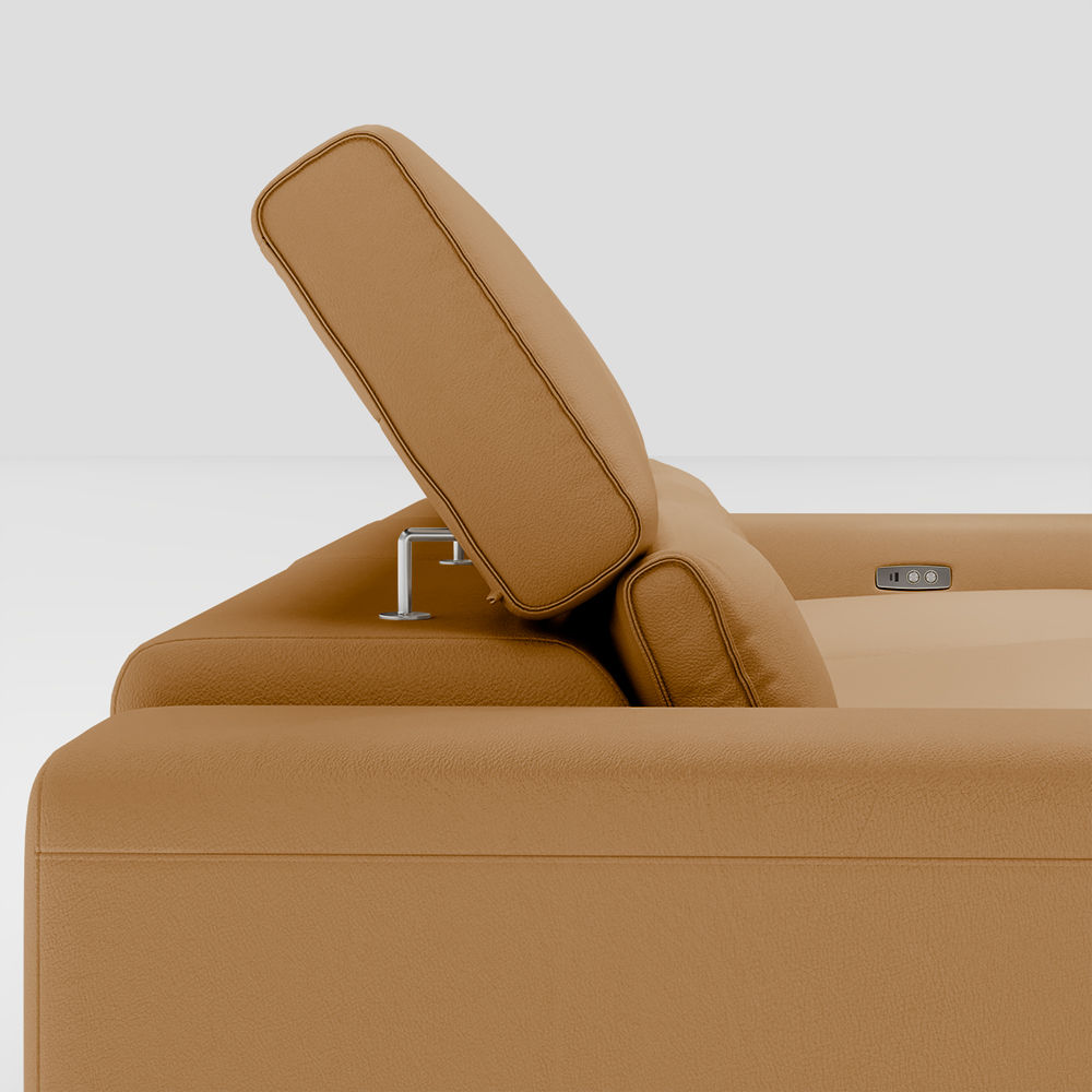 Memory Foam Khaki Eco-friendly Microfiber Leather Smart Furniture