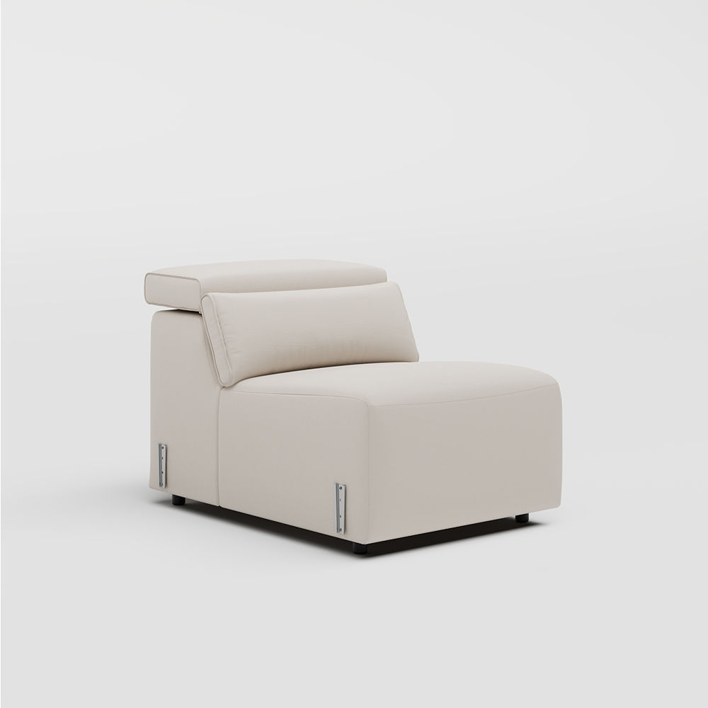 Modular Sofas Beige Eco-friendly Microfiber Leather Smart Furniture