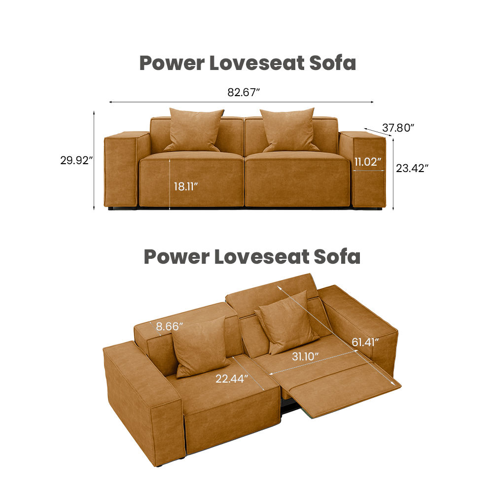 Orange Fabric Smart Furniture