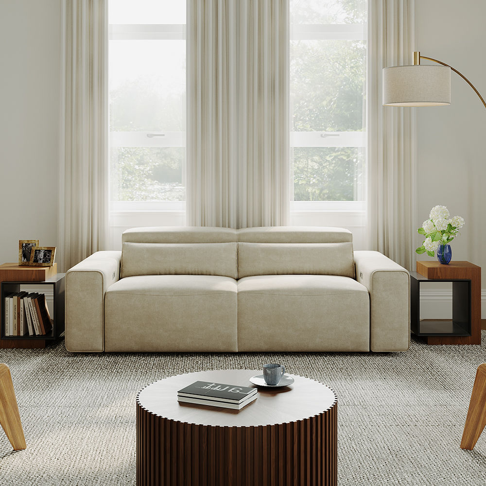 Modular Beige Fabric Smart Furniture