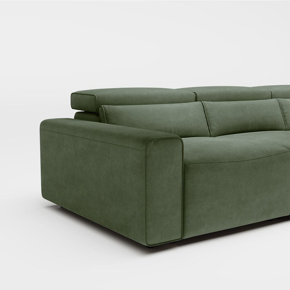 Power Reclining Sofas Dark Green Fabric Smart Furniture