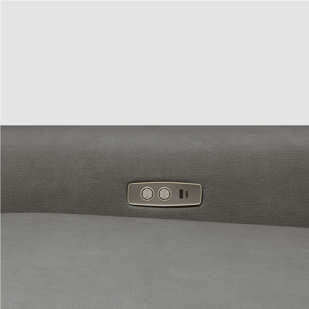 5 Seaters Dark Gray Fabric Smart Furniture