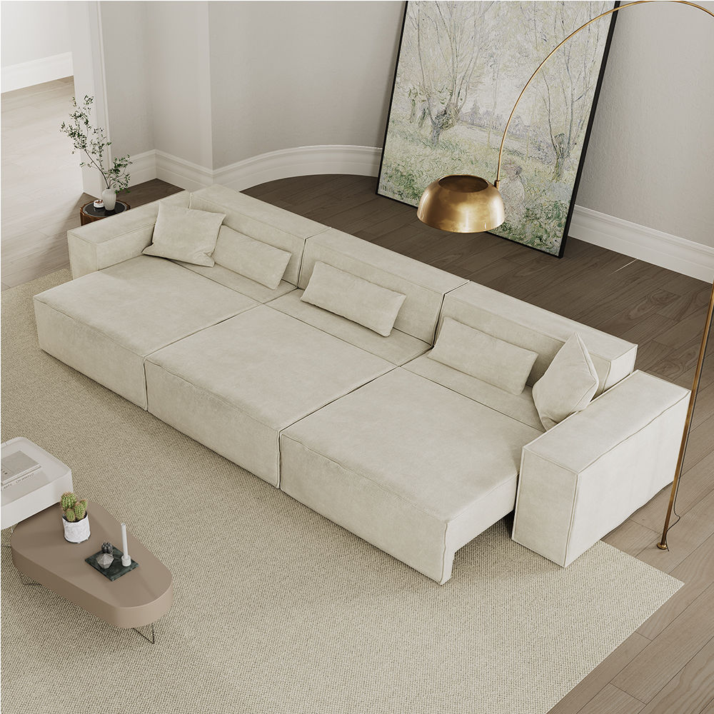 Beige Fabric Smart Furniture