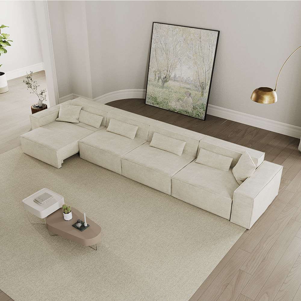 Beige Fabric Smart Furniture