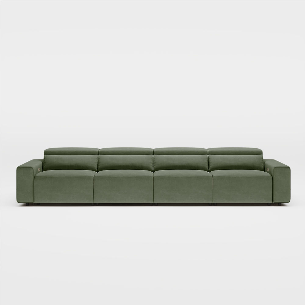 5 Seaters Dark Green Fabric Smart Furniture