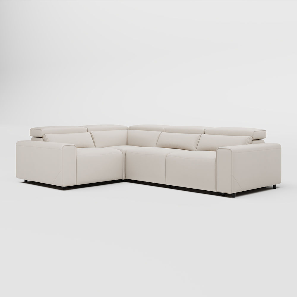 Beige Eco-friendly Microfiber Leather Smart Furniture