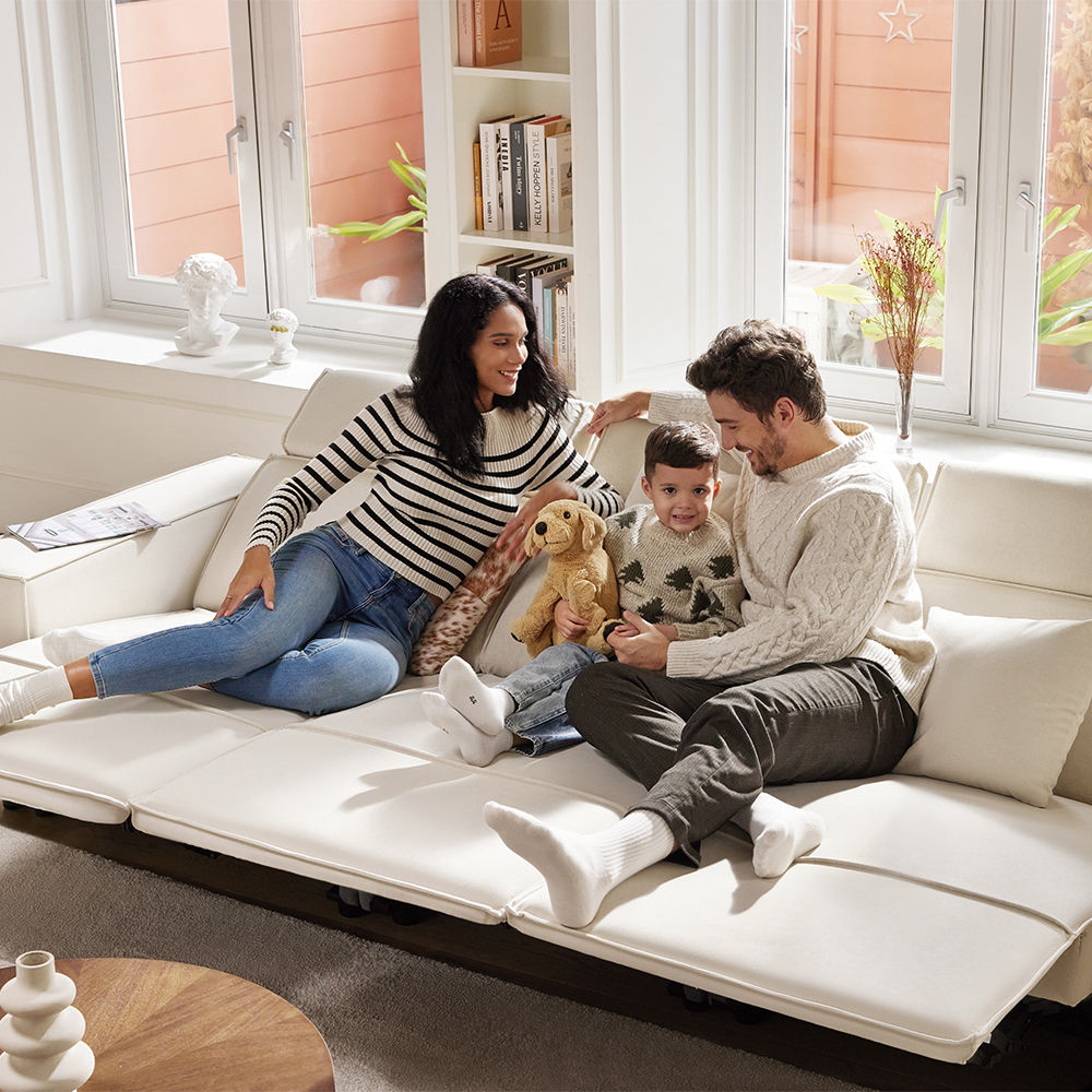 Recliner Green Fabric Smart Furniture