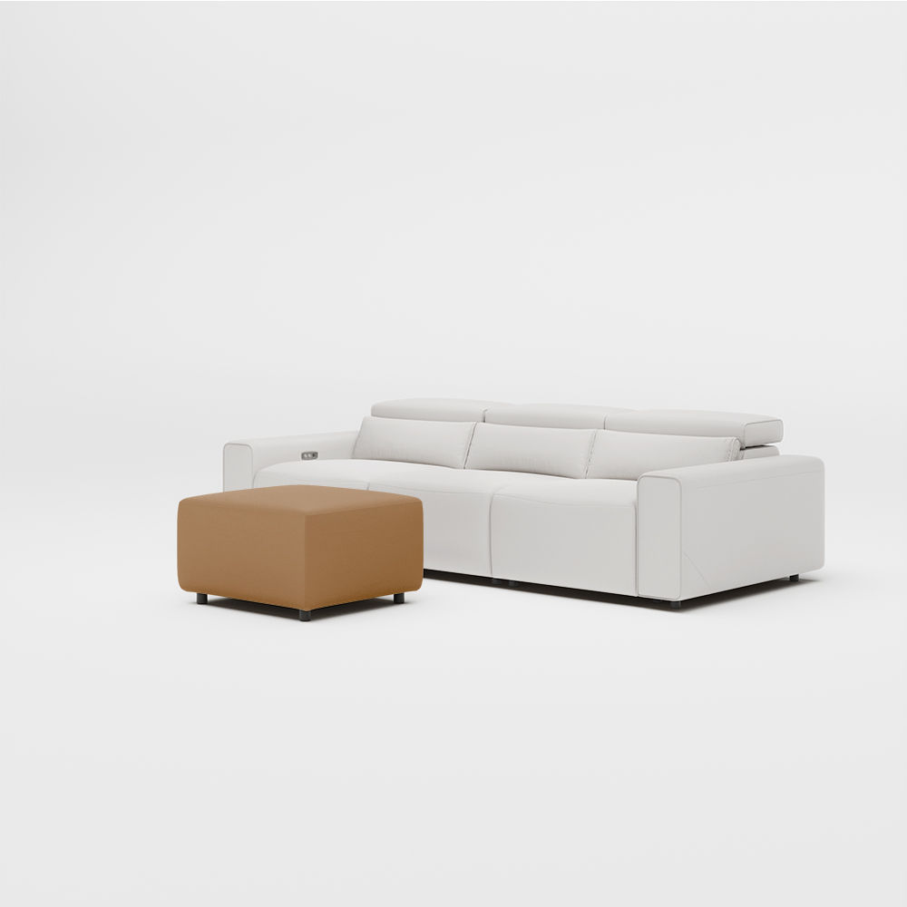 Khaki Eco-friendly Microfiber Leather Smart Furniture
