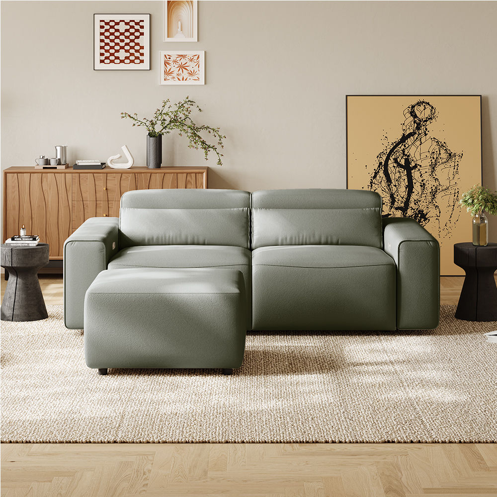 Dark Green Eco-friendly Microfiber Leather Smart Furniture