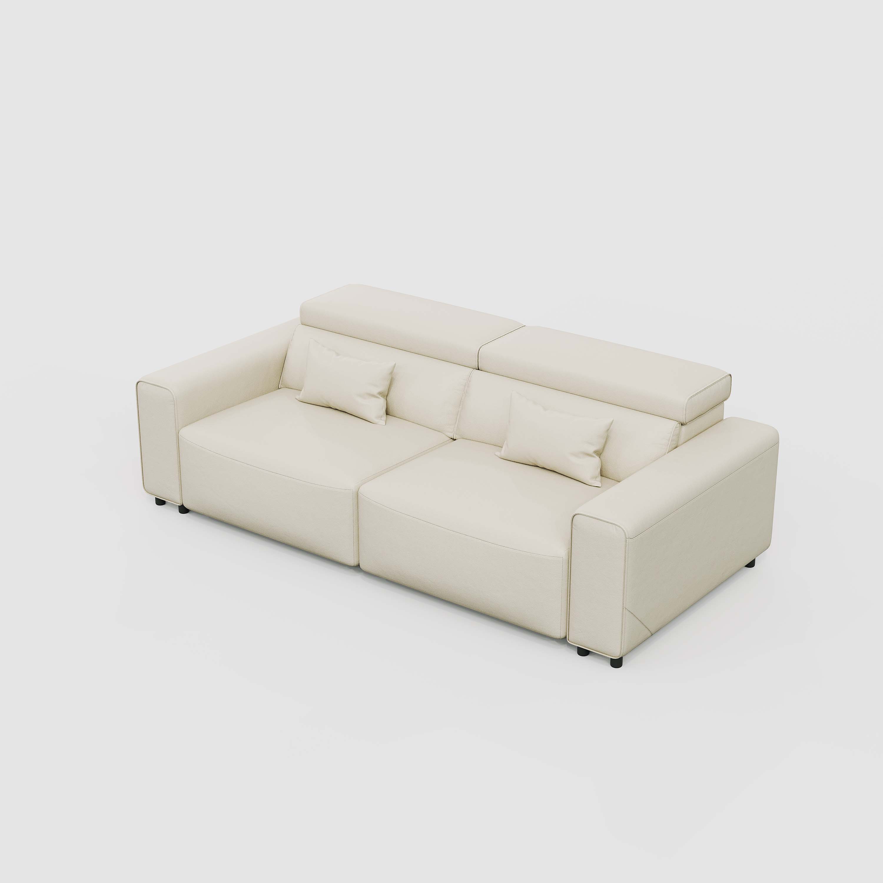 Beige Eco-friendly Microfiber Leather Smart Furniture