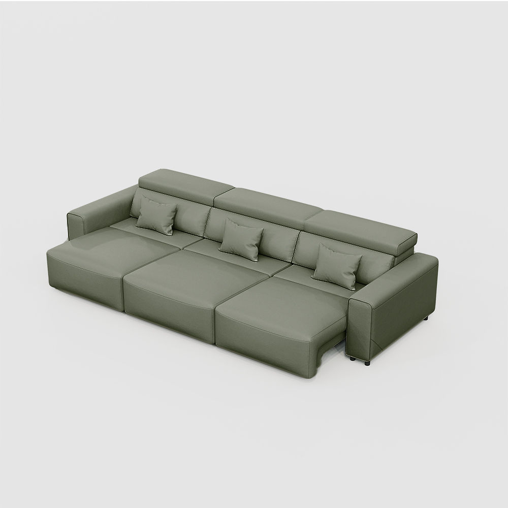 Dark Green Eco-friendly Microfiber Leather Smart Furniture