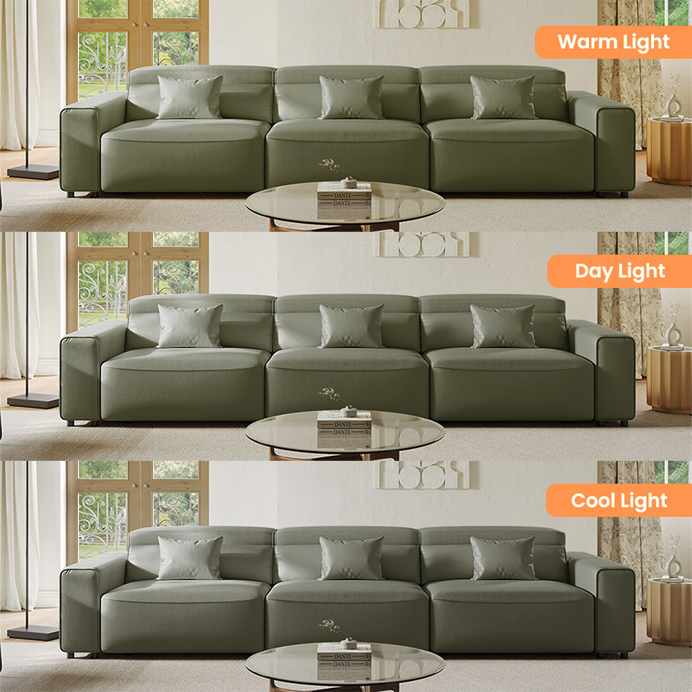 Dark Green Eco-friendly Microfiber Leather Smart Furniture