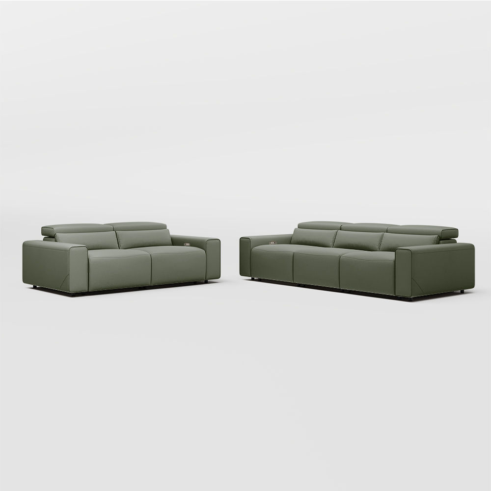 Dark Green Eco-friendly Microfiber Leather Smart Furniture