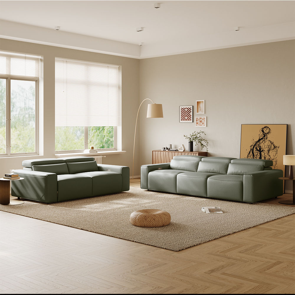 Dark Green Eco-friendly Microfiber Leather Smart Furniture