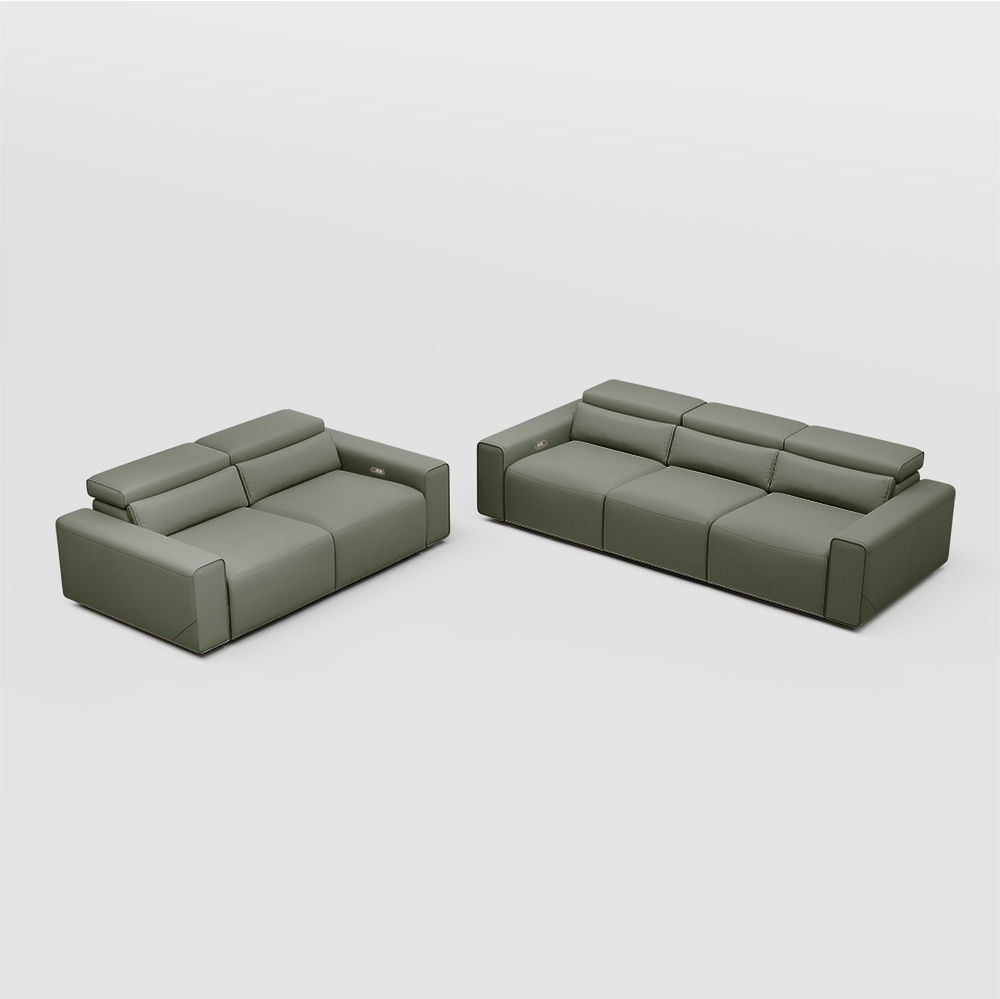 Dark Green Eco-friendly Microfiber Leather Smart Furniture