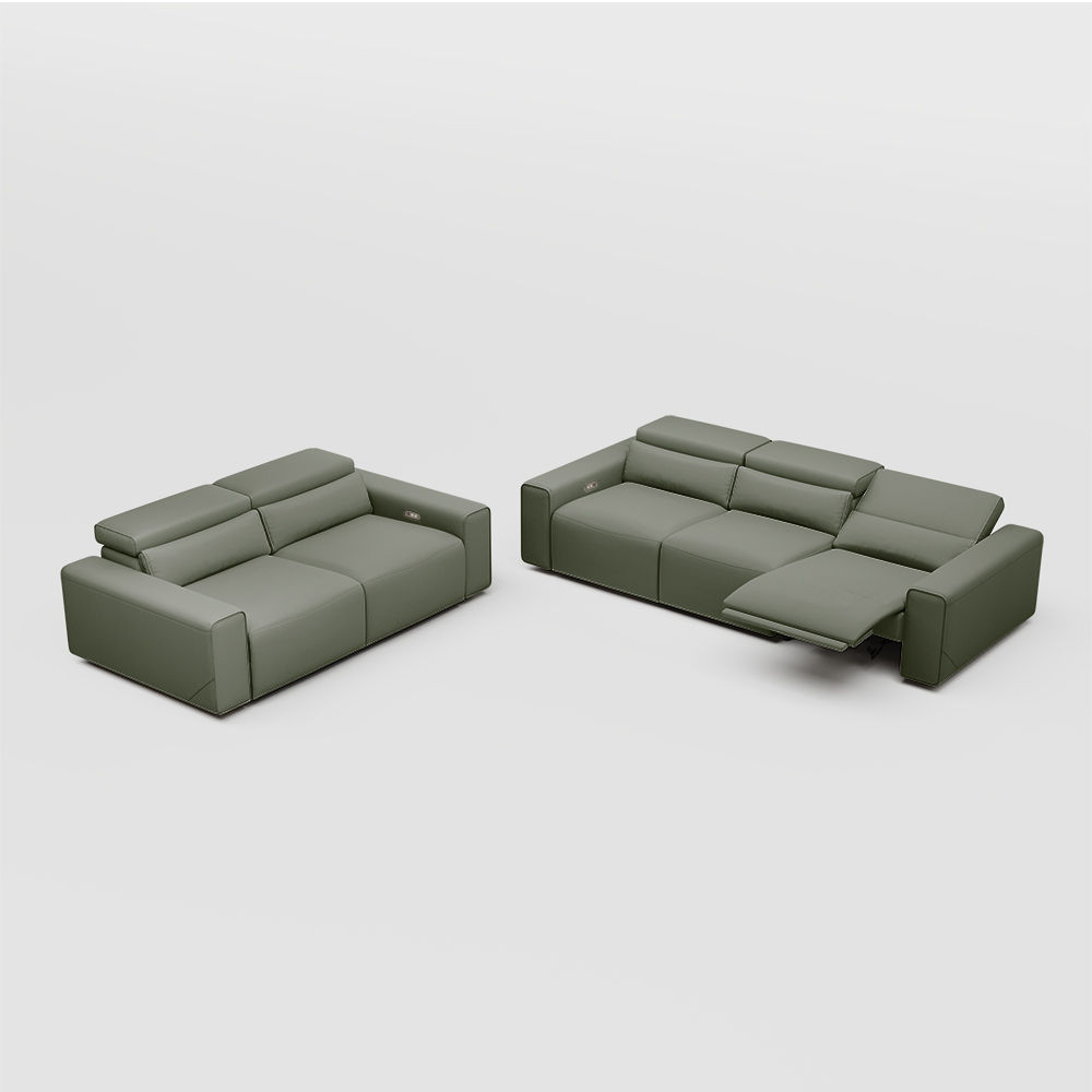 Dark Green Eco-friendly Microfiber Leather Smart Furniture