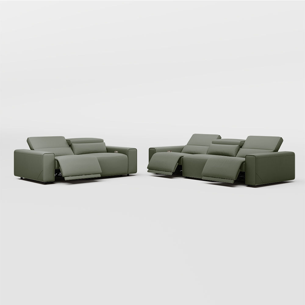 Dark Green Eco-friendly Microfiber Leather Smart Furniture