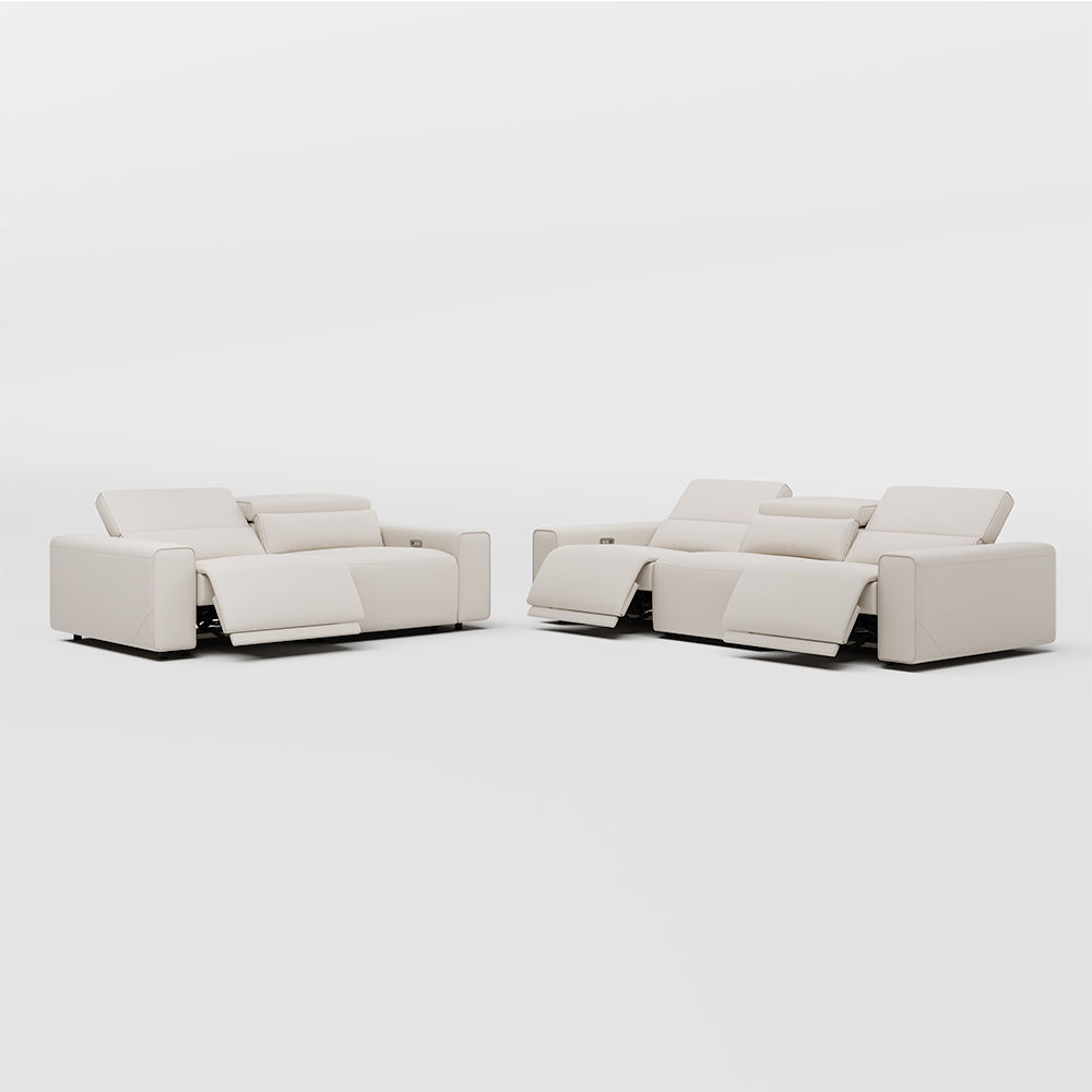 Beige Eco-friendly Microfiber Leather Smart Furniture