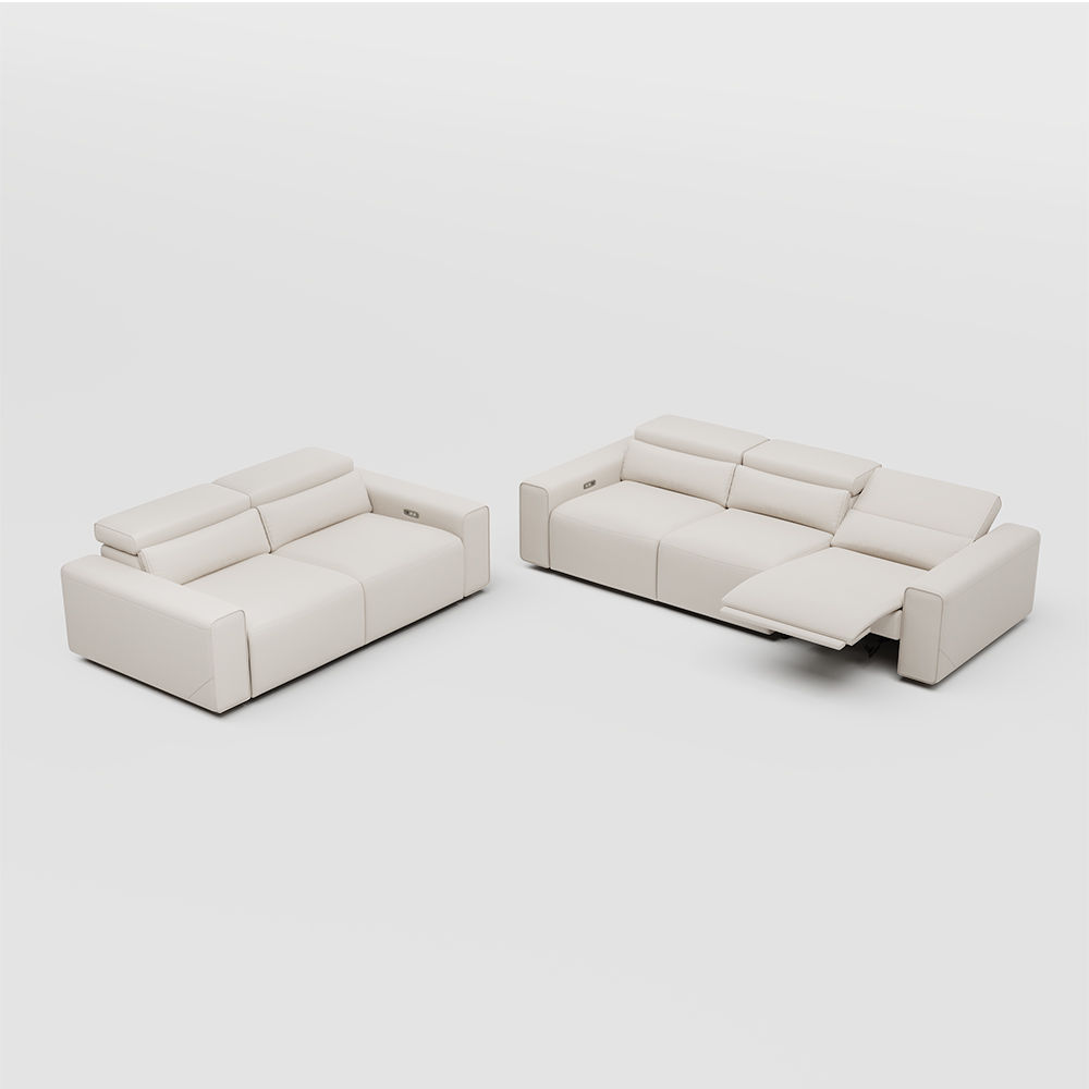 Beige Eco-friendly Microfiber Leather Smart Furniture