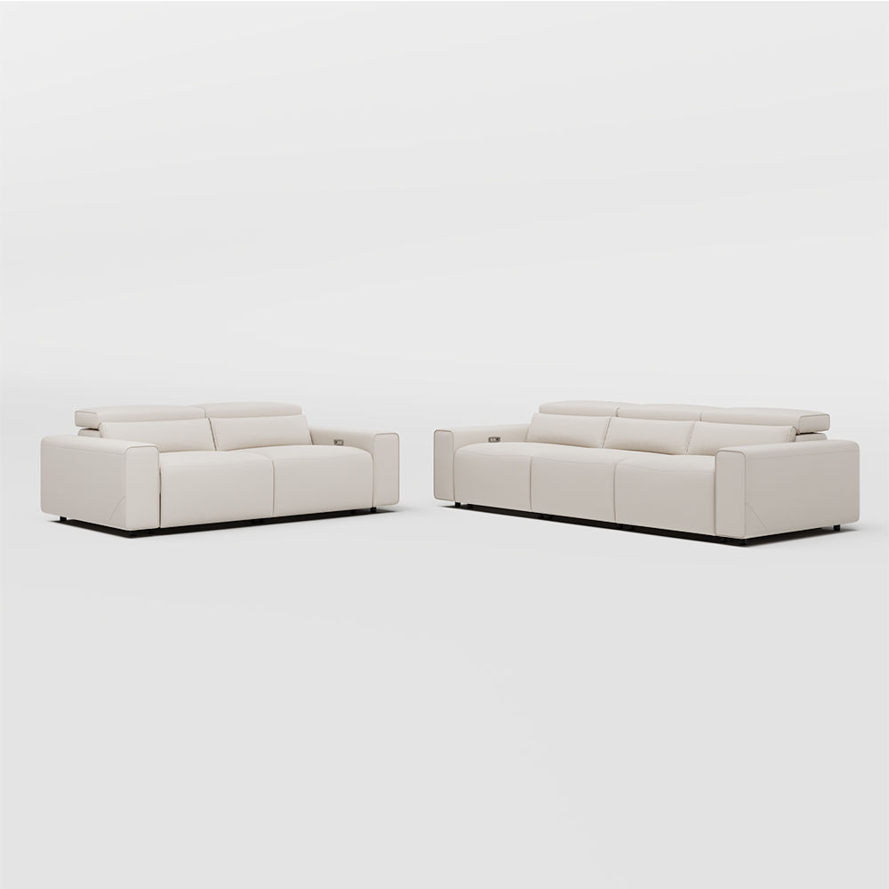 Beige Eco-friendly Microfiber Leather Smart Furniture