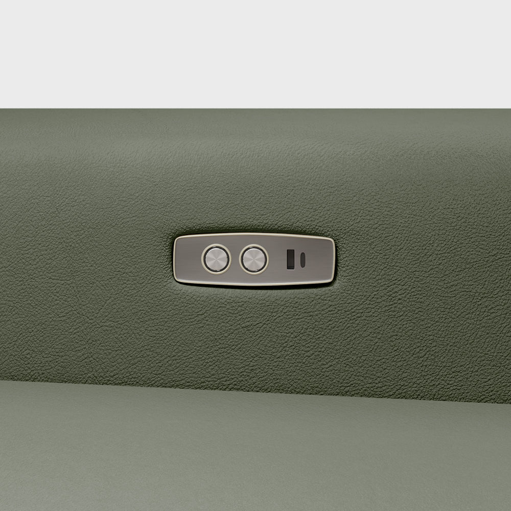 Dark Green Eco-friendly Microfiber Leather Smart Furniture