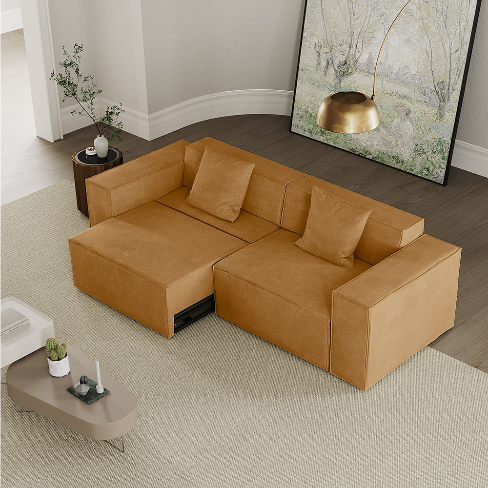 Sofas & Loveseats Yellow Fabric Smart Furniture
