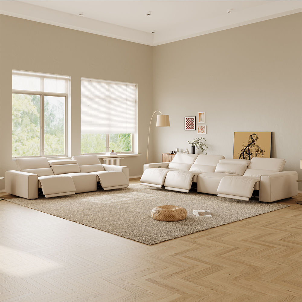 Modular Beige Eco-friendly Microfiber Leather Smart Furniture