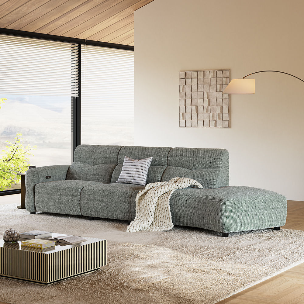 Gray Fabric Smart Furniture