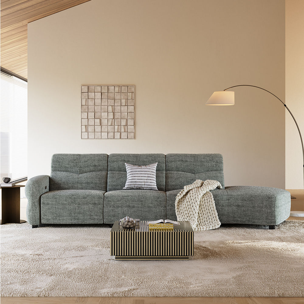 Gray Fabric Smart Furniture