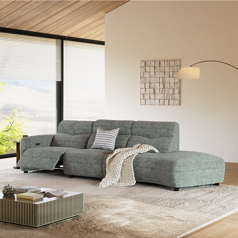 Gray Fabric Smart Furniture