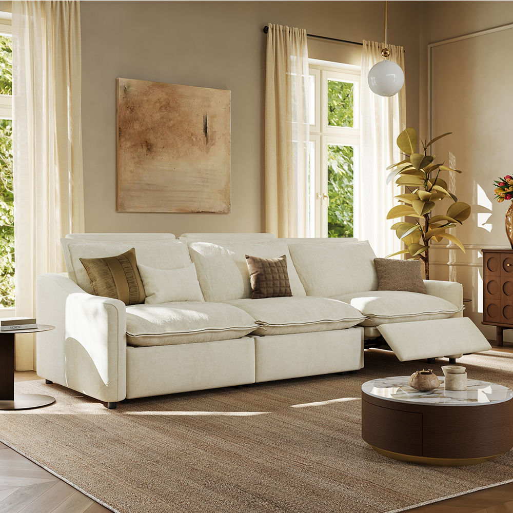 Beige Fabric Smart Furniture