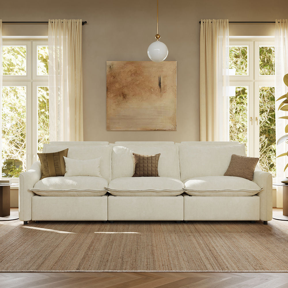 Beige Fabric Smart Furniture