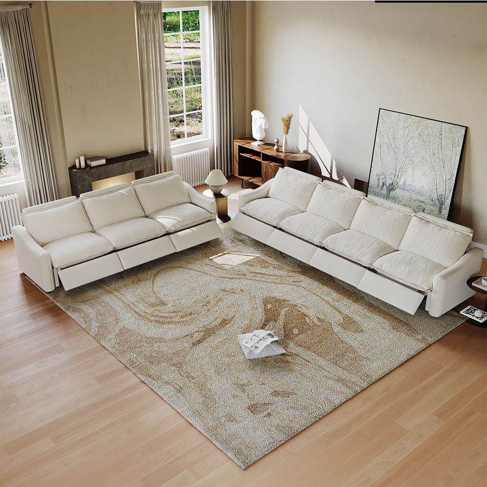 Beige MDF&Glass Smart Furniture