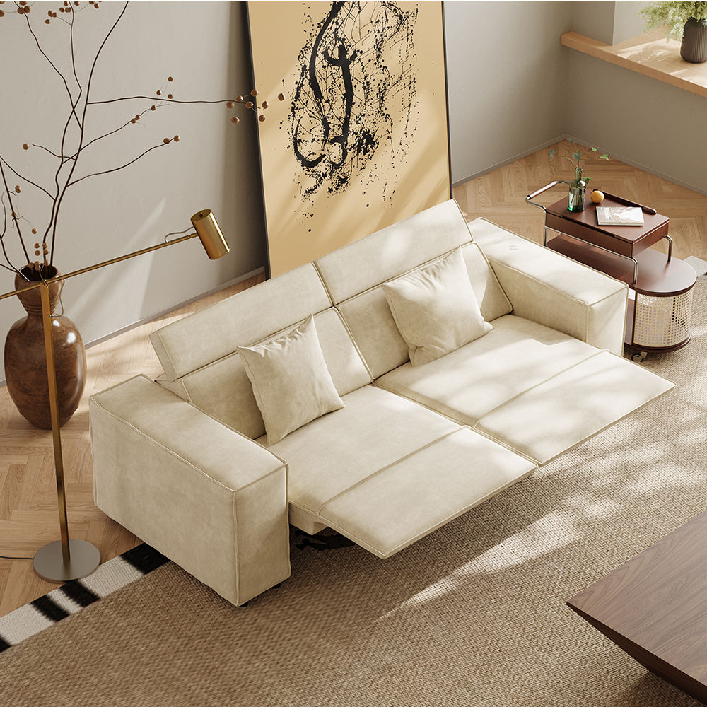 Modular Beige Fabric Smart Furniture