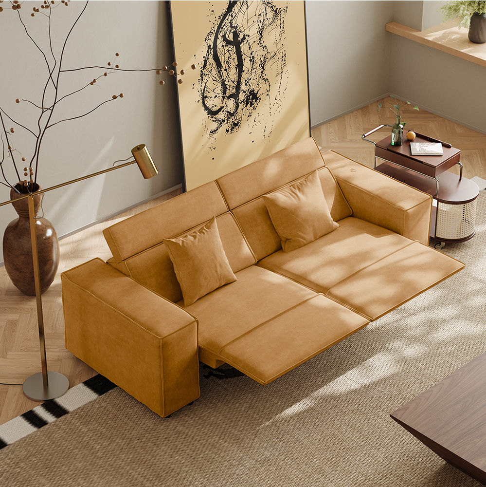 Modular Sofas Yellow Fabric Smart Furniture