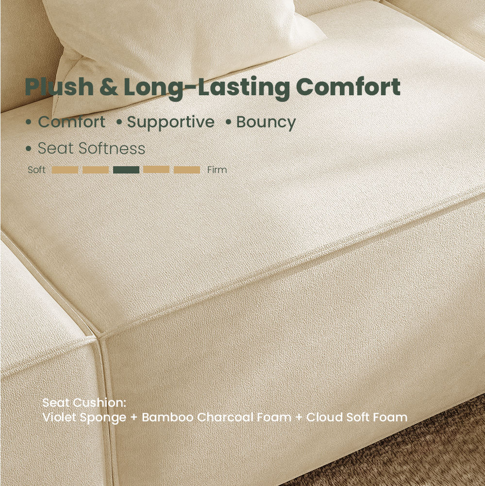 Recliner Beige Fabric Smart Furniture