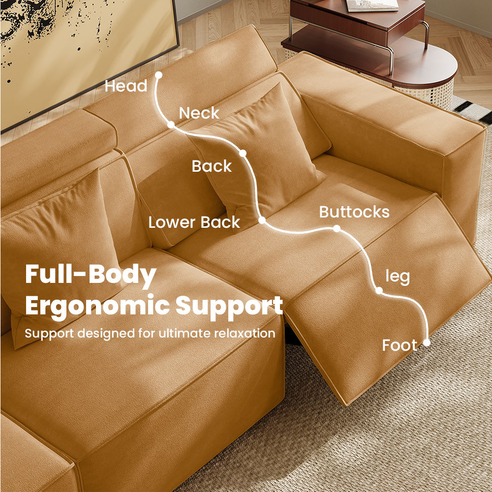 Power Reclining Sofas Yellow Fabric Smart Furniture