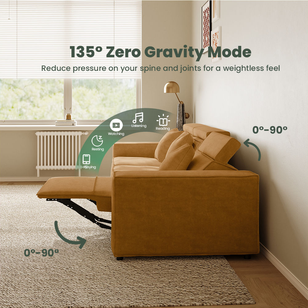 Adjustable Yellow Fabric Smart Furniture