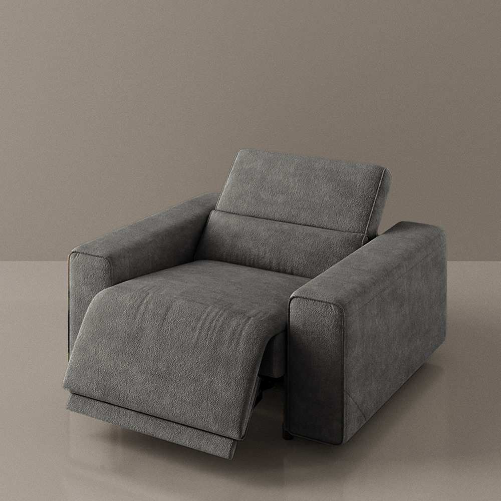 Gray Eco-friendly Microfiber Leather Smart Furniture