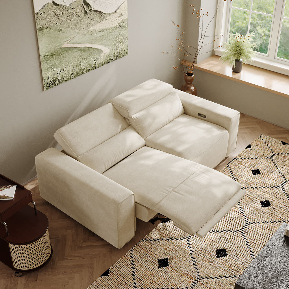 Electric Beige Fabric Smart Furniture