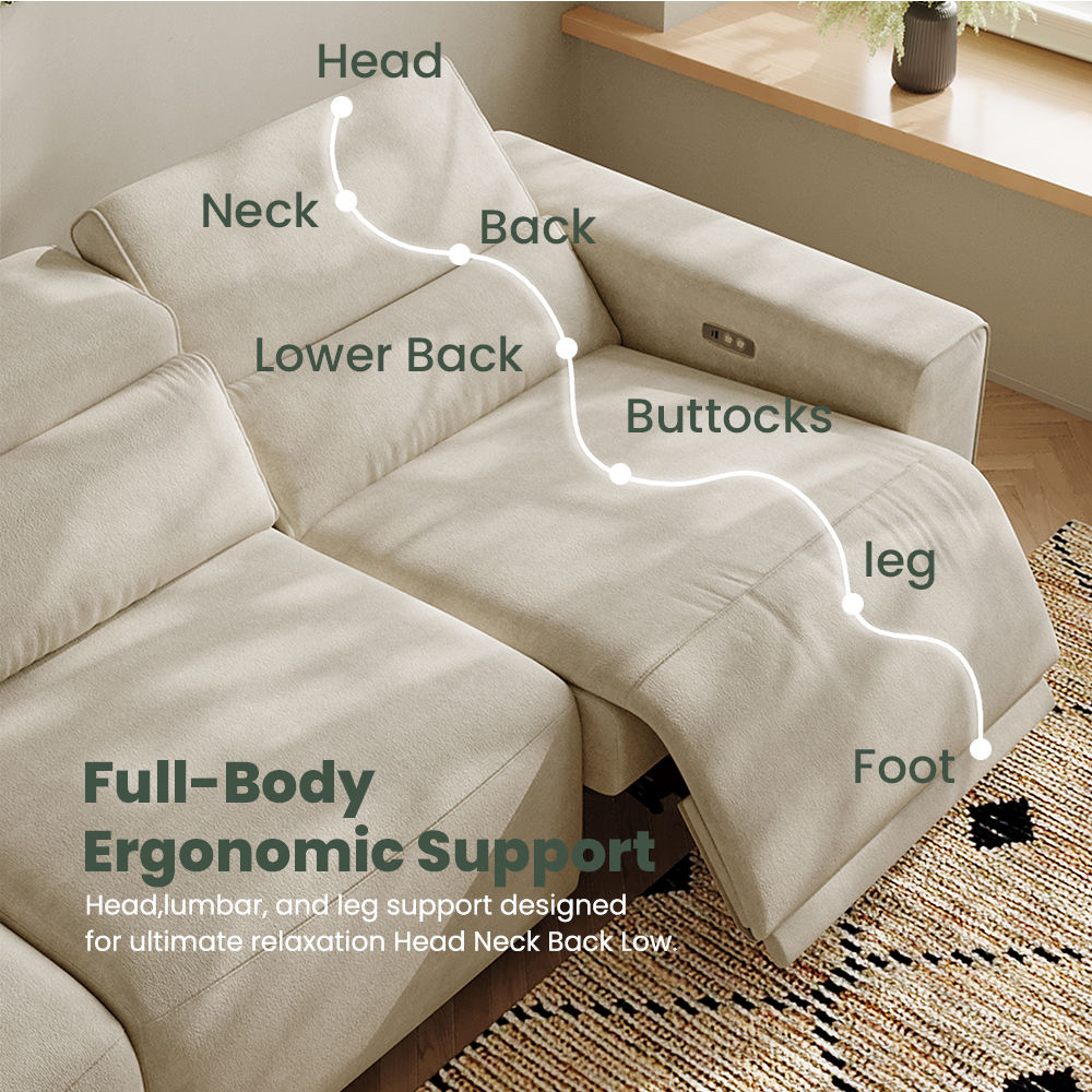 Relaxed Beige Fabric Smart Furniture