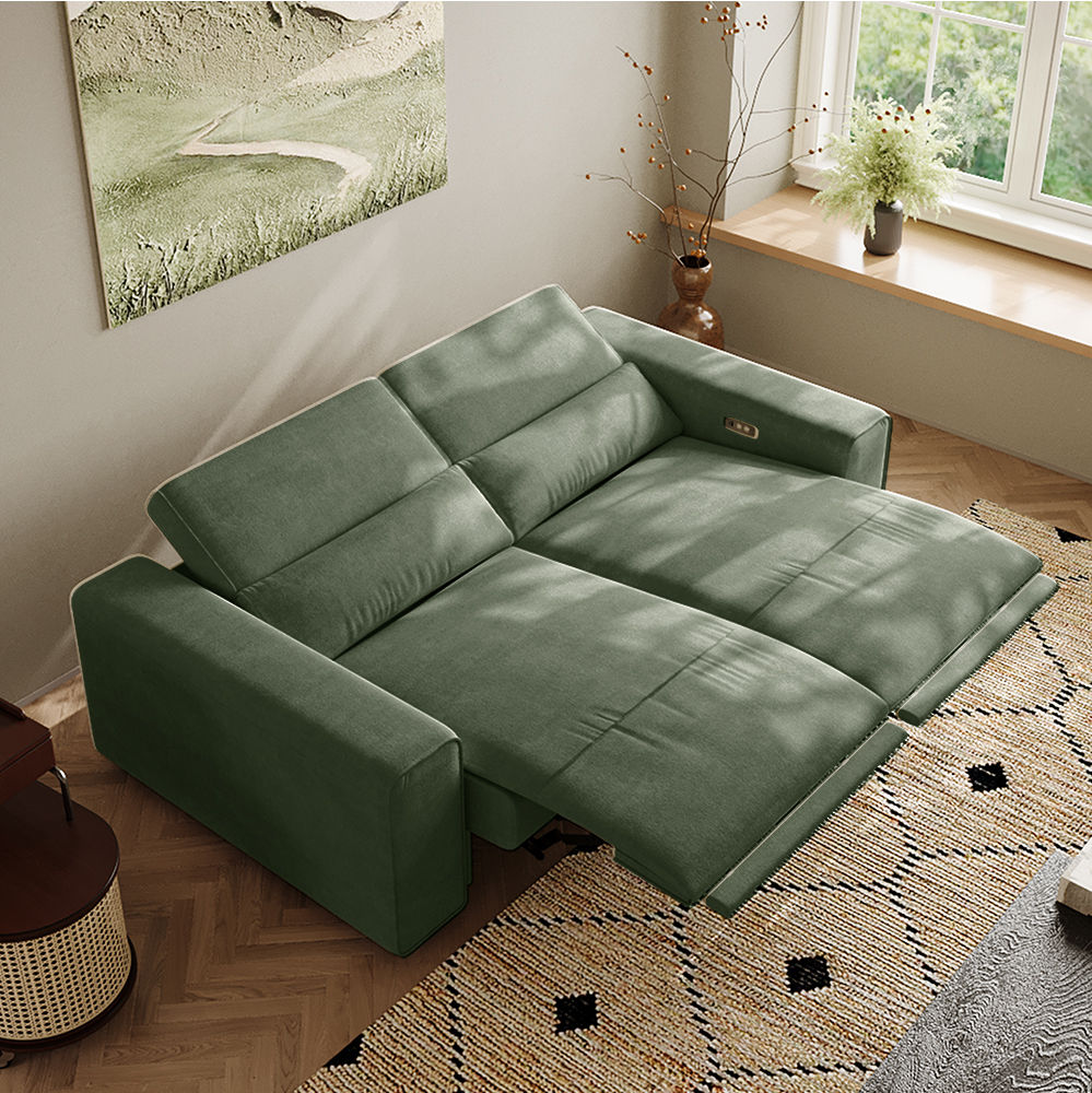 Adjustable Dark Green Fabric Smart Furniture